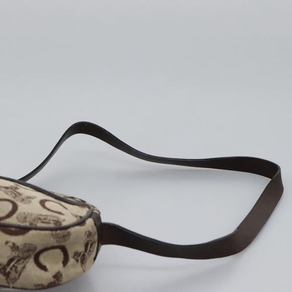 CELINE C Sulky Shoulder Bag Canvas Leather Beige Brown - Picture 8 of 12